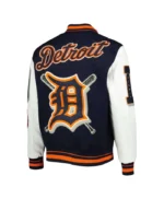 Detroit Tigers Mash Up Navy and White Varsity Jacket