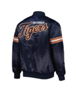 Detroit Tigers Pick & Roll Navy Satin Jacket