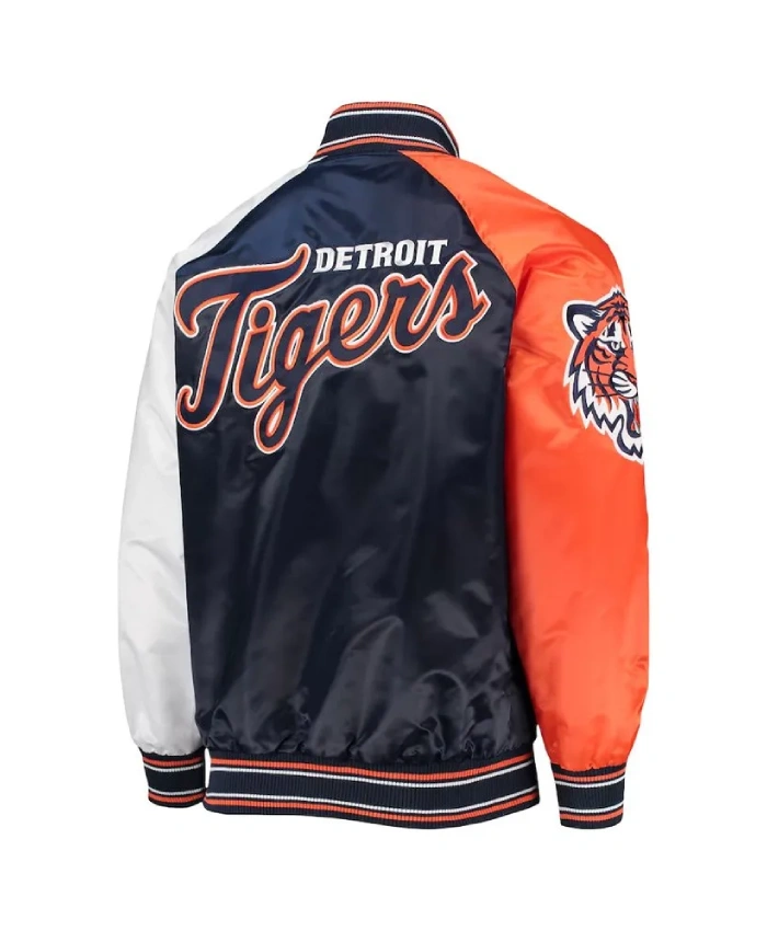 Detroit Tigers Reliever Varsity Satin Jacket Detroit Tigers Reliever Varsity Satin Jacket
