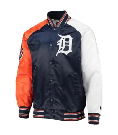 Detroit Tigers Reliever Varsity Satin Jacket