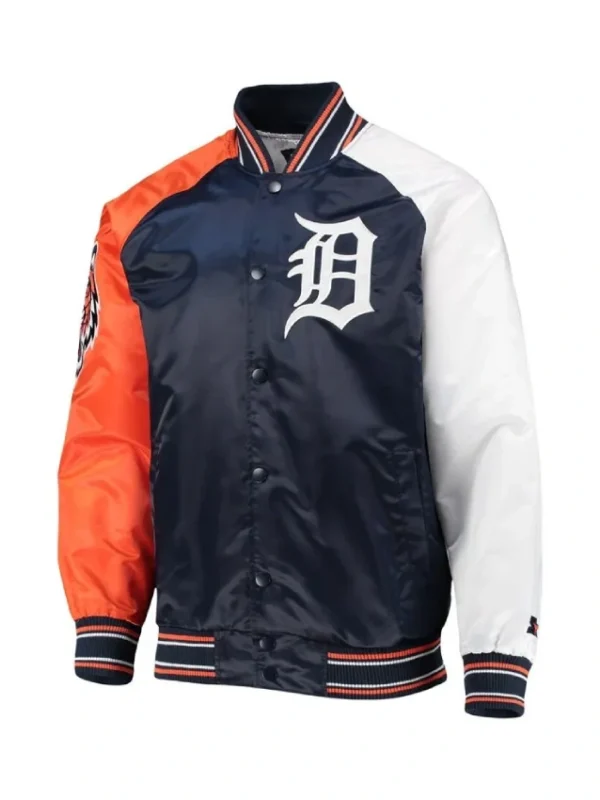 Detroit Tigers Reliever Varsity Satin Jacket