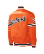 Detroit Tigers Slider Orange Varsity Satin Jacket