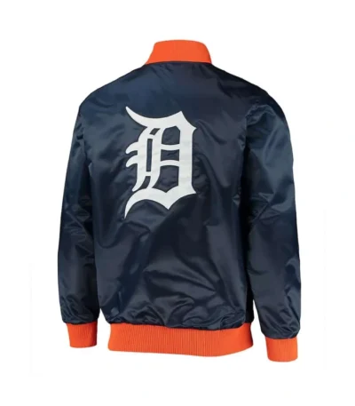 The Ambassador Detroit Tigers Navy Satin Jacket