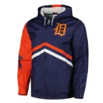 Detroit Tigers Undeniable Navy Full-Zip Windbreaker Jacket