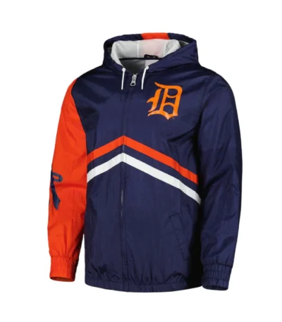 Detroit Tigers Undeniable Navy Full-Zip Windbreaker Jacket