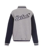 Detroit Tigers Navy and Gray Varsity Wool Jacket