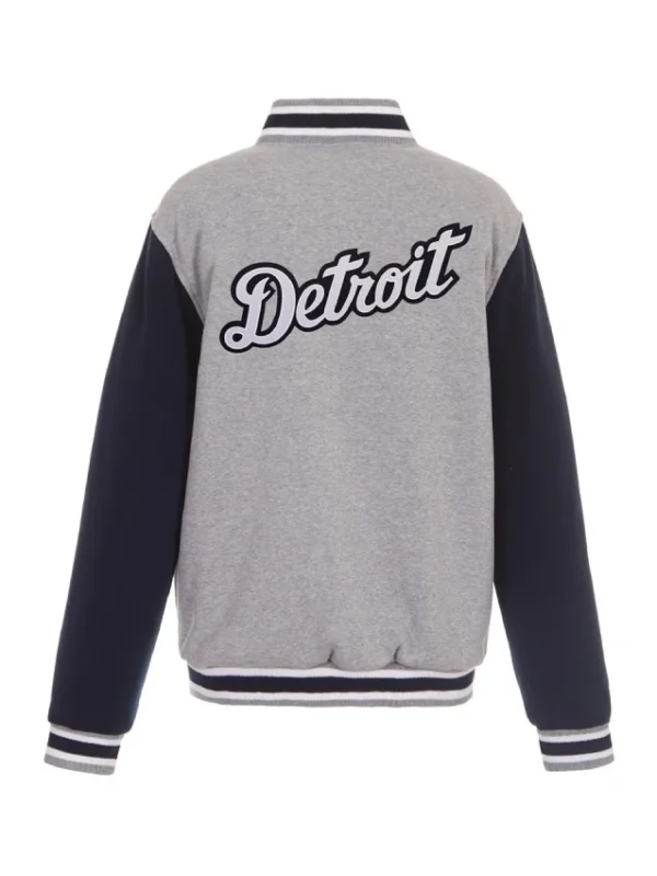 Detroit Tigers Navy and Gray Varsity Wool Jacket
