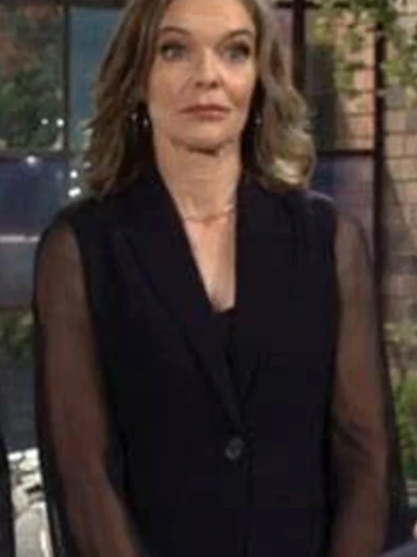 Diane Jenkins The Young and The Restless Black Sheer Sleeve Blazer