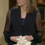 Diane Jenkins The Young and The Restless Black Sheer Sleeve Blazer