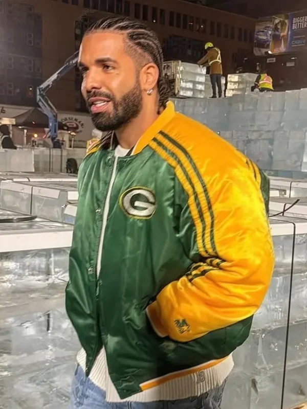 Drake Vintage Green and Yellow Bay Packers Starter Jacket