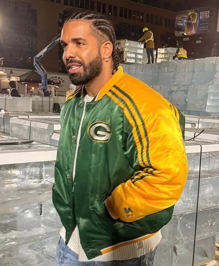 Drake Vintage Green and Yellow Bay Packers Starter Jacket Drake Vintage Green and Yellow Bay Packers Starter Jacket