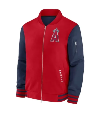 Dugout LA Angels Collection Red/Navy Bomber Jacket