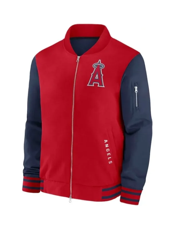 Dugout LA Angels Collection Red/Navy Bomber Jacket