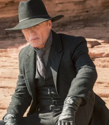 Ed Harris Westworld S1 E4 Black Blazer Coat