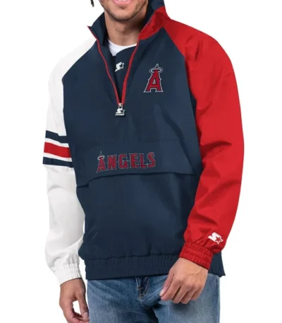Elite LA Angels Half Zip Pullover Jacket