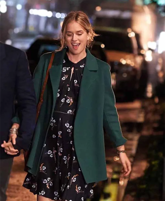 Elizabeth Lail You Green Trench Coat Elizabeth Lail You Green Trench Coat