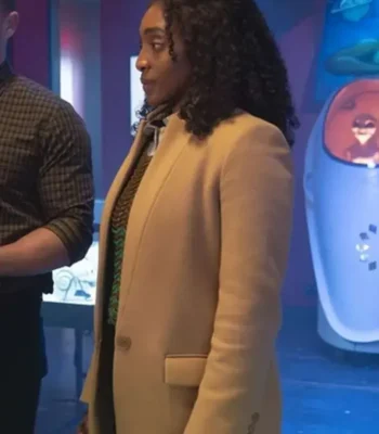 Will Trent S04 Faith Mitchell Beige Wool Coat