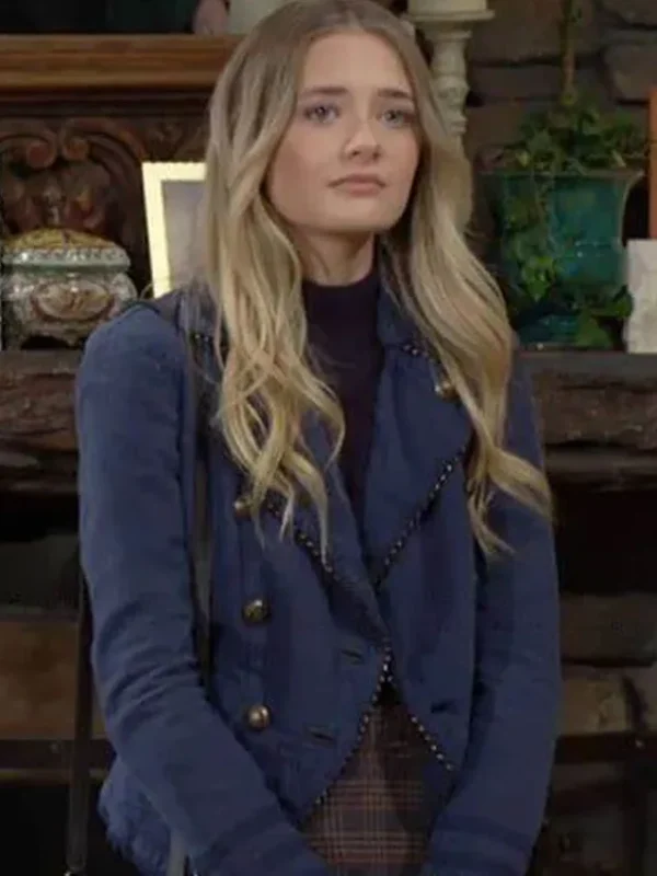 Faith Newman The Young and The Restless Blue Jacket