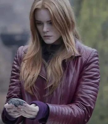 Fate The Winx Saga Abigail Cowen Maroon Jacket