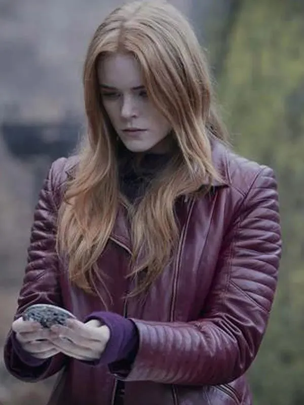 Fate The Winx Saga Abigail Cowen Maroon Jacket Fate The Winx Saga Abigail Cowen Maroon Jacket