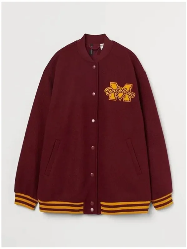 Fate The Winx Saga S02 Aisha Burgundy Varsity Jacket