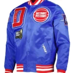Finals 3x Champions Detroit Pistons Mash Up Capsule Royal Satin Jacket