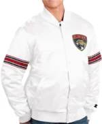 Florida Panther White Bomber jacket