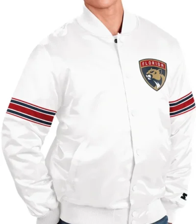 Florida Panther White Bomber jacket