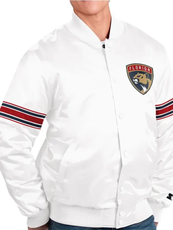 Florida Panther White Bomber jacket
