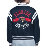 Florida Panthers Printed Logo Varsity Satin Jacket