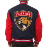 Florida Panthers Varsity Two-Tone Navy-Red Wool Jacket