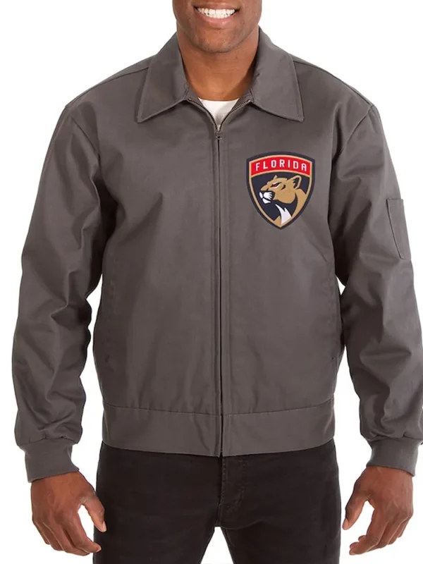 Florida Panthers Workwear Charcoal Cotton Jacket