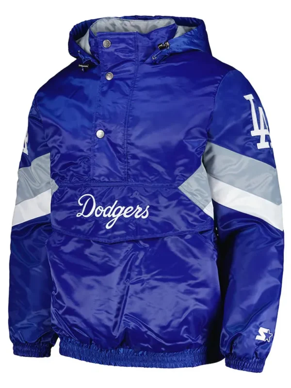 Force Play II LA Dodgers Hoodie Half-Zip Jacket