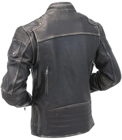 Four Pockets Real Leather Vintage Biker Jacket