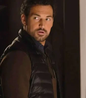 Giacomo Gianniotti Wild Cards S02 Black Puffer Vest