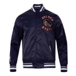 Golden State Warriors 2024-25 City Edition Chenille Navy Satin Jacket