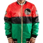 Golden State Warriors 75th Anniversary Satin Color Block Jacket