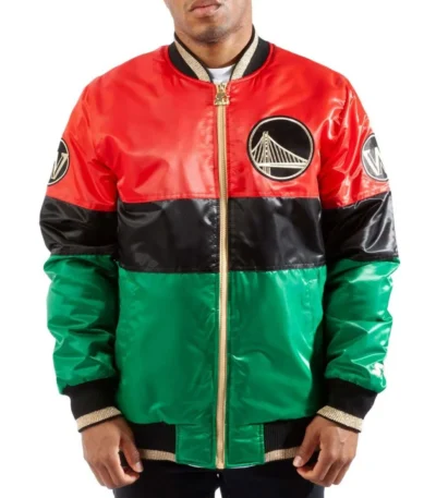 Golden State Warriors 75th Anniversary Satin Color Block Jacket