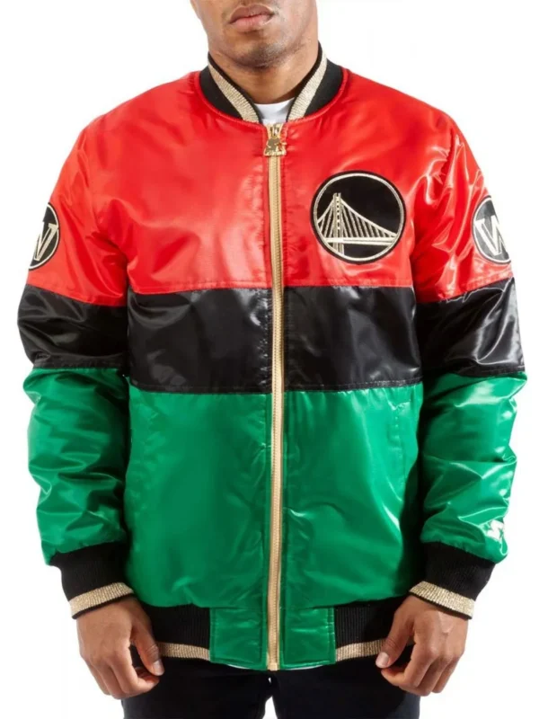 Golden State Warriors 75th Anniversary Satin Color Block Jacket