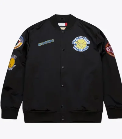 Golden State Warriors Black Out Satin Jacket