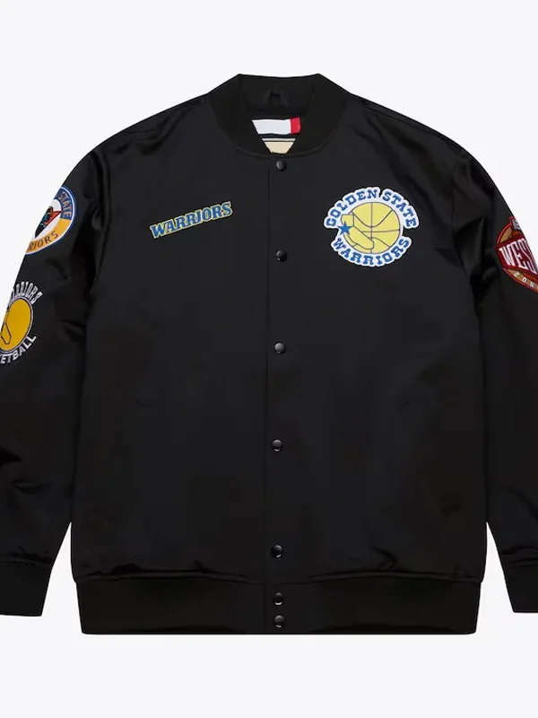 Golden State Warriors Black Out Satin Jacket