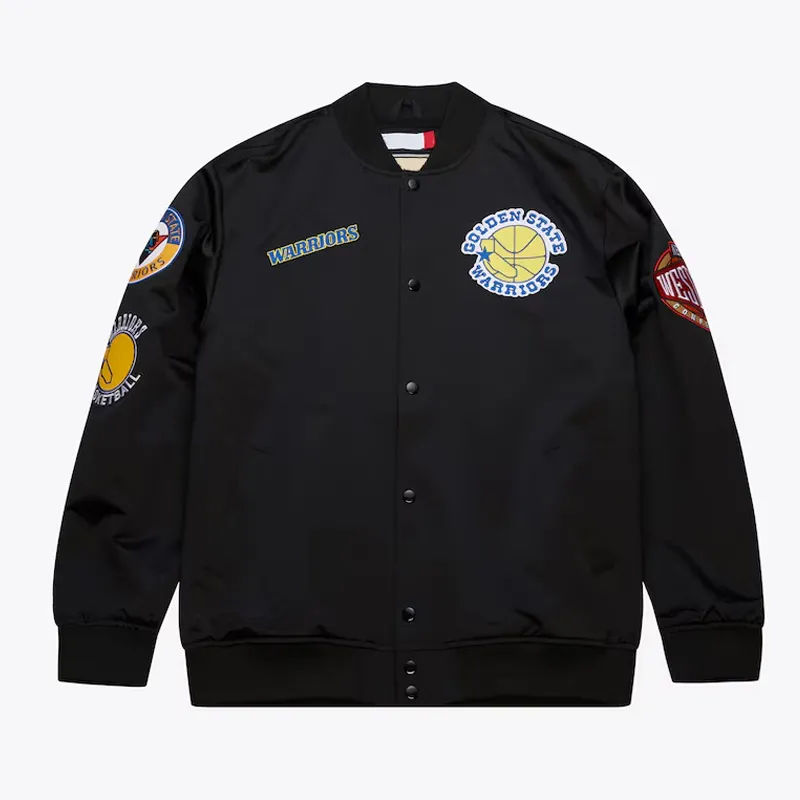 Golden State Warriors Black Out Satin Jacket Golden State Warriors Black Out Satin Jacket