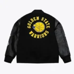 Golden State Warriors Black Out Vintage Logo Varsity Jacket