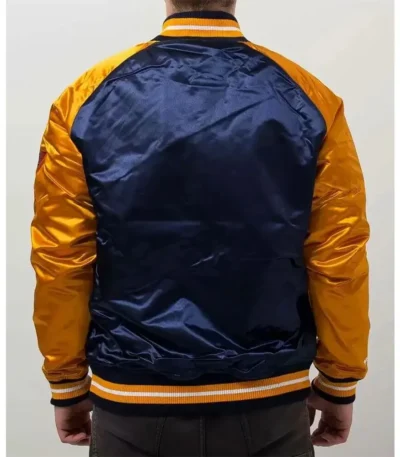 Golden State Warriors Blue and Gold Satin Jacket