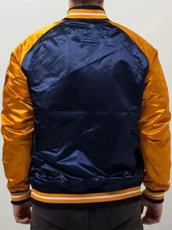 Golden State Warriors Blue and Gold Satin Jacket