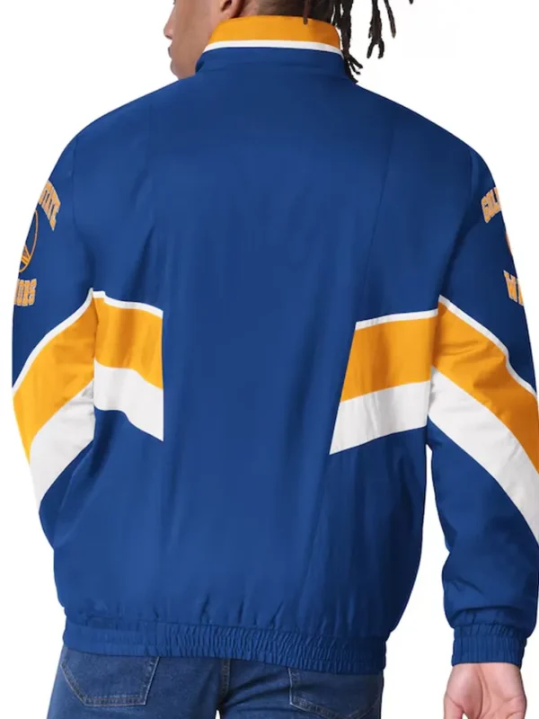 Golden State Warriors Captain Royal Varsity Satin Jacket