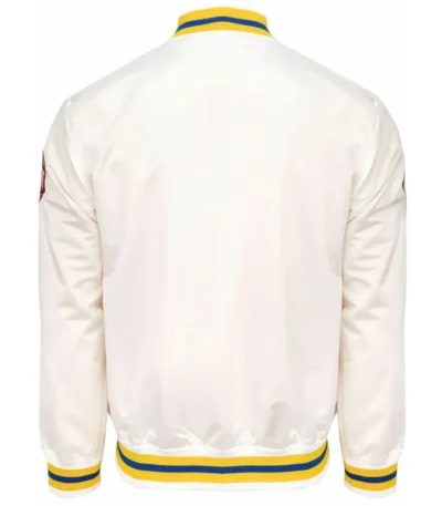 Golden State Warriors City Collection White Varsity Satin Jacket