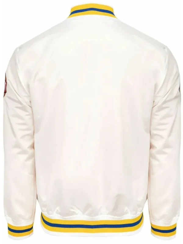 Golden State Warriors City Collection White Varsity Satin Jacket
