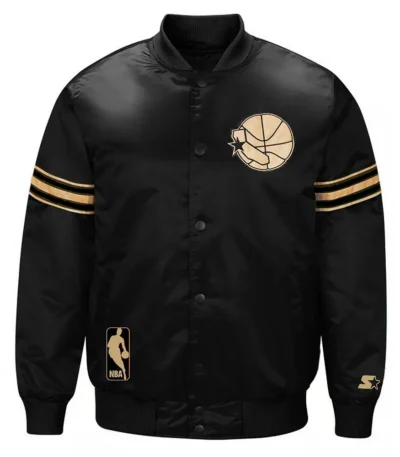 Golden State Warriors Classic Black Satin Jacket
