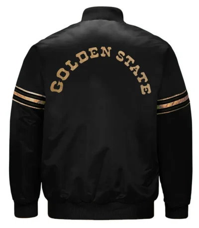 Golden State Warriors Classic Black Satin Jacket